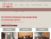 Tablet Screenshot of divinepoweryoga.net